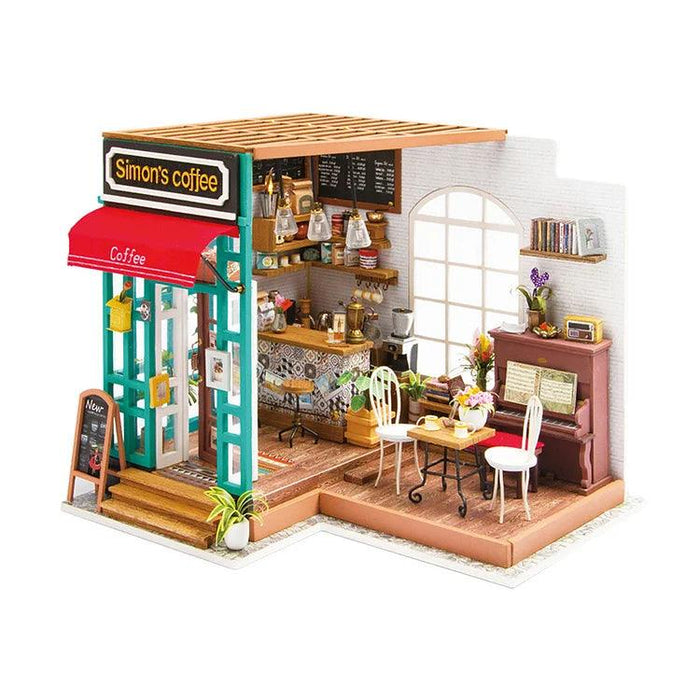 Simon's Coffee Shop DIY Miniature Dollhouse Kit