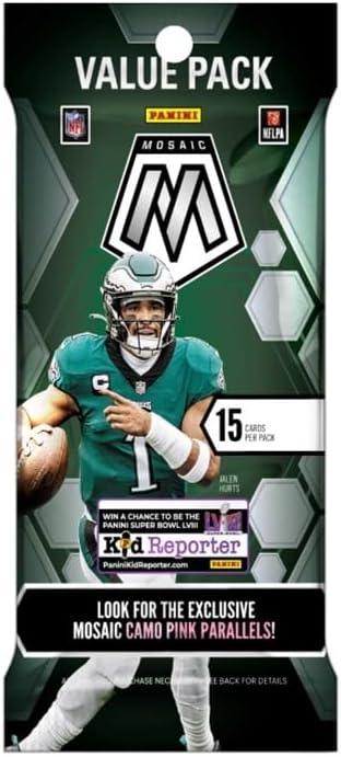 2023 Panini Mosaic Football Cello Fat Pack - 15 Trading Cards per Pack