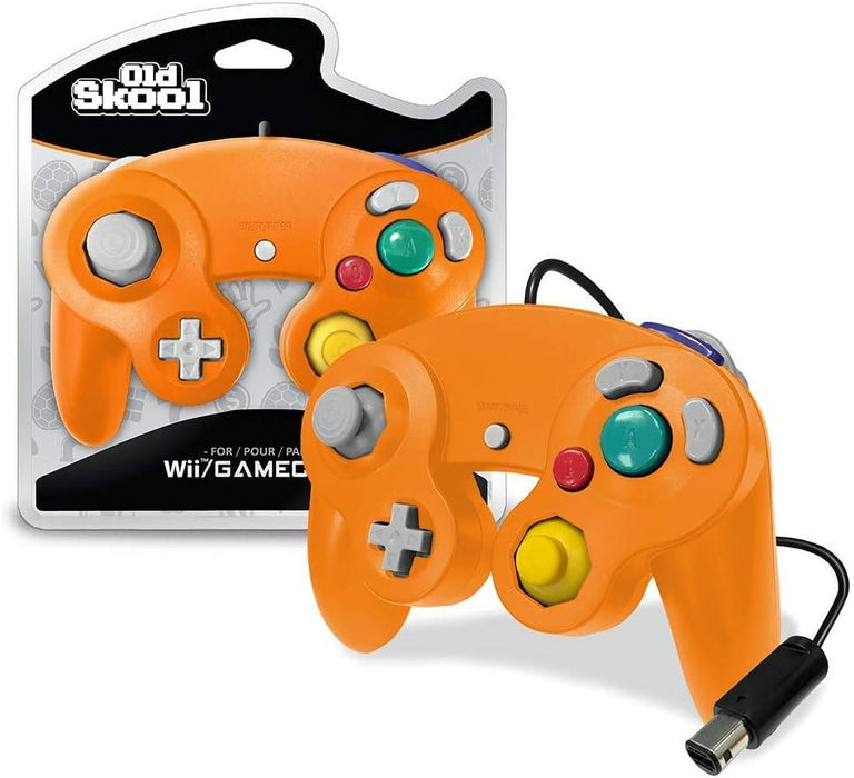 Old Skool Controller Compatible with Gamecube/Wii - Orange (Spice)