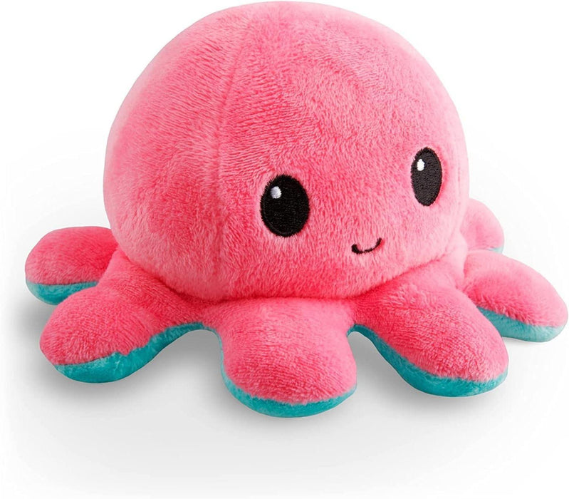 TeeTurtle BIG Reversible Pink and Aqua Octopus Plushie