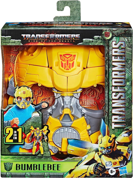 Transformers Toys Rise of The Beasts Movie Bumblebee 2-in-1 Converting Roleplay Mask Action Figure