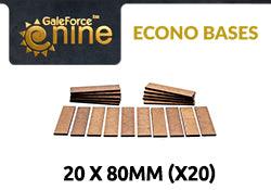 GaleForce Nince: Econo Bases Rectangle 20x80mm (x20)