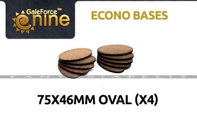 GaleForce Nine: Econo Bases 75x46mm Oval (x4)