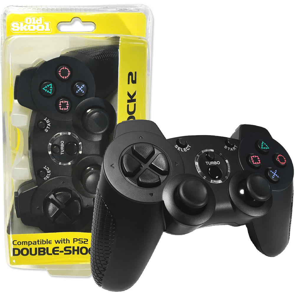 Black PS2 Wireless Double-Shock Controller