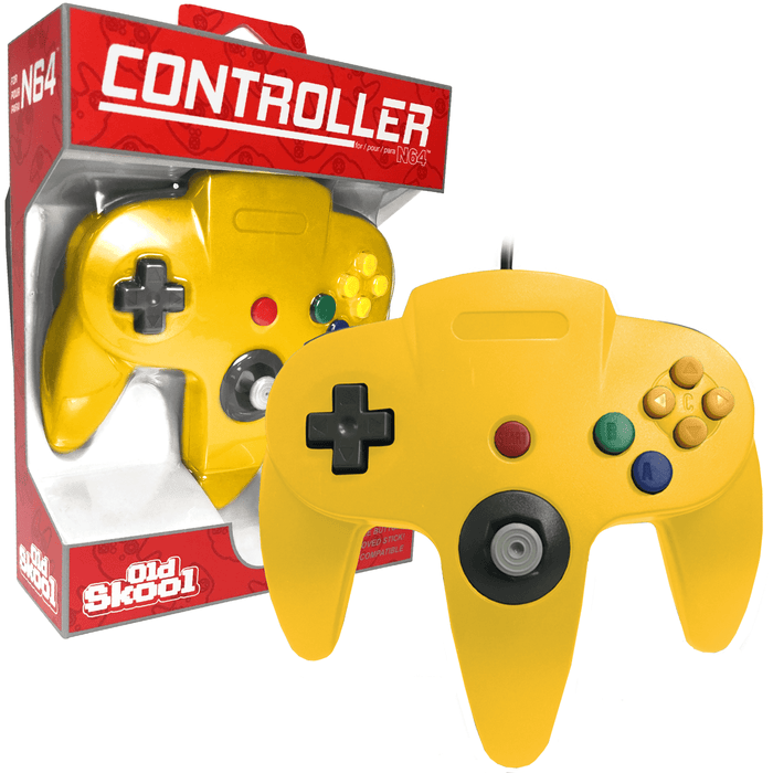 Old Skool Yellow N64 controller