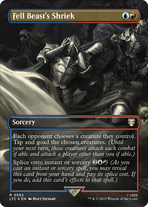 Fell Beast's Shriek (Borderless) (Surge Foil) [The Lord of the Rings: Tales of Middle-Earth Commander]