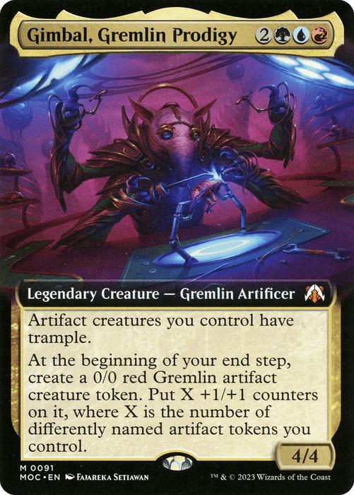 Gimbal, Gremlin Prodigy (Extended Art) [March of the Machine Commander]