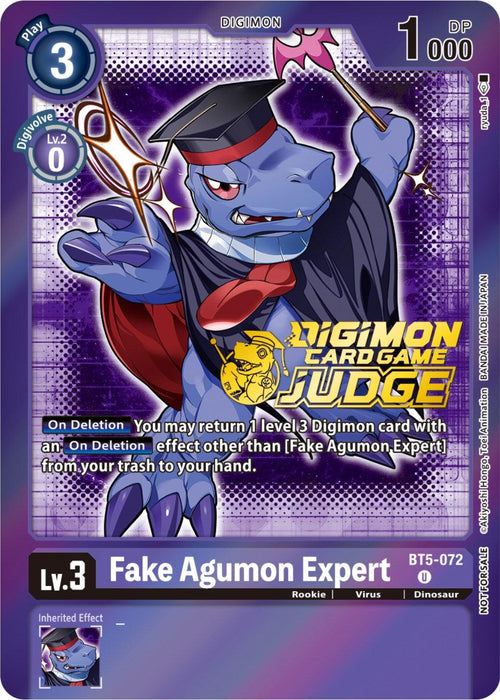Fake Agumon Expert [BT5-072] (Judge Pack 4) [Battle of Omni Promos]