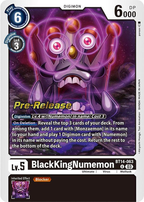 BlackKingNumemon [BT14-063] [Blast Ace Pre-Release Cards]