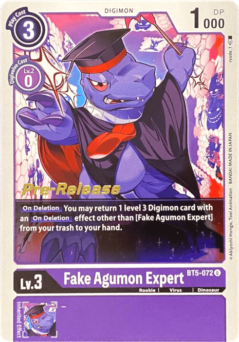Fake Agumon Expert [BT5-072] [Battle of Omni Pre-Release Promos]