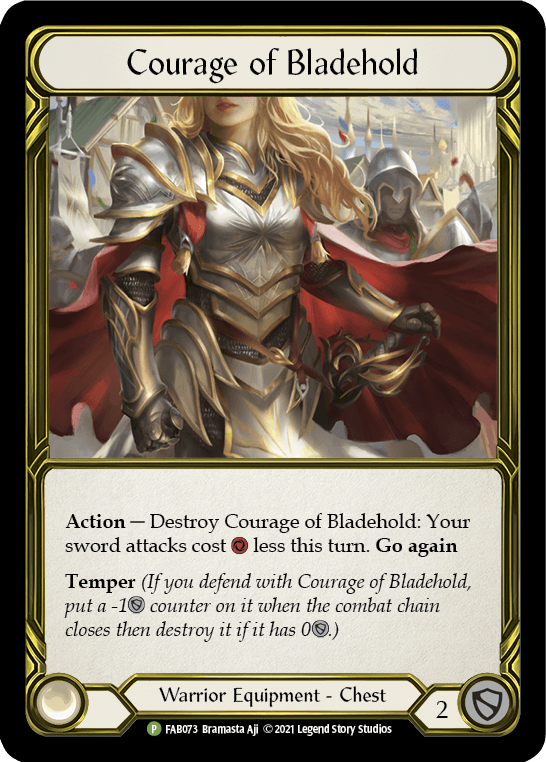 Courage of Bladehold (Golden) [FAB073] (Promo) Cold Foil