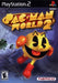 Cover art of "Pac-Man World 2" for PlayStation 2. The image features Pac-Man running with a determined expression, ducking as two ghost-like creatures chase him. The background has a blue, wave-like pattern. The game's logo is prominently displayed at the top, with a "Namco" logo at the bottom right, hinting at thrilling game quests ahead.