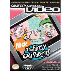 The "GBA Video Fairly OddParents Volume 2 GameBoy Advance" cover by Nintne features Cosmo, Wanda, and Timmy excitedly set against a Game Boy Advance SP screen. Text includes "Nick," "Watch Full Color Video," and episode details, enhancing the Game Boy Advance experience.