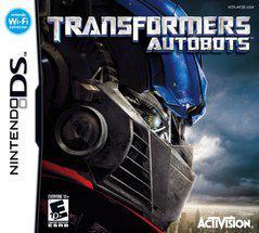 Cover of the Activision video game "Transformers Autobots." The cover displays a close-up of Optimus Prime, a metallic robot with a blue helmet and faceguard, looking determined. The title is prominently at the top, with "Activision" and "Wi-Fi" logos in the corners. Rated "E10+" for ages 10 and up.