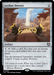 A Magic: The Gathering card named "Leyline Dowser [Outlaws of Thunder Junction Commander]." This rare artifact from the Outlaws of Thunder Junction set has a cost of 2. The image depicts a western desert scene with a golden dowsing rod held by mechanical arms. Its abilities include milling a card, playing an instant/sorcery, and untapping with a legendary creature.
