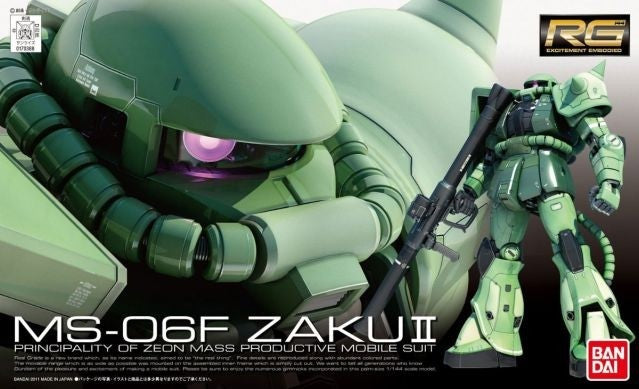 #4 MS-06F Zaku II (Green), Bandai RG (Gundam Model Kit)