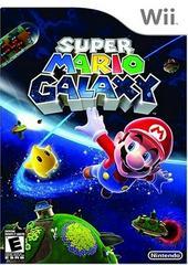 Cover of "Super Mario Galaxy" by Everything Games shows Mario, Wii Remote in hand, soaring through space with a determined look. Surrounded by stardust, stars, and planets against a dark cosmic background, a small yellow star appears near him. The title is prominently displayed at the top.