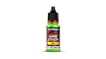 Vallejo Game Color Fluorescent Green Paint, 17ml