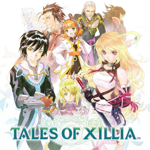 The cover image of the Everything Games product, "Tales of Xillia," features several anime-style characters standing together. Prominent in the foreground are two main characters, one with black hair in futuristic attire and another with long blonde hair in a stylish white and pink outfit. The background shows other distinct characters.