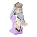 A plush toy depicting an elderly figure with a long gray beard and mustache. The toy wears a light brown hat, a purple robe with ornate gold and brown detailing, and a gray sash. Resembling the beloved character from the Harry Potter books, this LEGO Harry Potter: Albus Dumbledore Plush Minifigure by Little Shop of Magic has long gray hair that drapes over its shoulders.