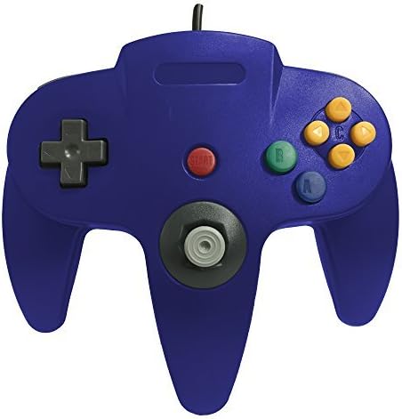 Old Skool Classic Wired Controller Joystick Compatible with Nintendo 64 N64 Game System - Blue