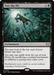 The image is a Magic: The Gathering card titled "Into the Pit [Duskmourn: House of Horror Commander]." This rare card depicts a person falling into an abyss filled with sharp spikes and skeletal remains. The black-bordered card's text box describes its enchantment abilities and features chilling flavor text at the bottom.