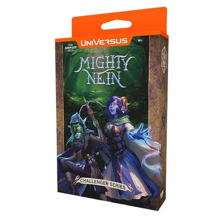 A box of the UniVersus Challenge Series Deck: Mighty Nein featuring the 