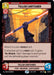 A Star Wars-themed card titled "Fallen Lightsaber (137/252) [Spark of Rebellion]" from Fantasy Flight Games depicts black-gloved hands clutching a double-bladed red lightsaber, symbolizing a Spark of Rebellion. The rare card has a 3 in the top left corner, a shield icon with +3 at the bottom, and text detailing its gameplay effects against a futuristic industrial backdrop.