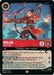 A trading card of Mulan, labeled "Mulan - Elite Archer (224/204) (244/204) [Ursula's Return]," with an attack of 2 and a defense of 6. Mulan is depicted in mid-action with a bow and arrow, and the background features a vibrant, animated scene with a fortress. This legendary Disney card includes various descriptions and abilities.