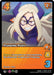 A trading card features a character with long white hair, purple mask, and a blue and purple costume. The text reads: "Ranging Rush [Girl Power]." The card has stats (4 damage, 2 speed) and abilities: "Enhance: If you have 1 or more momentum, this attack gets +2 speed and +1 damage." The card is tagged "Charge" and "Fury." This product is from the UniVersus brand.