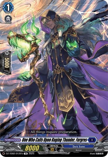 One Who Calls Upon Raging Thunder, Furgres (DZ-TD02/012EN) [Start Up Trial Deck: Dark States]