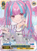This **Adorable Makeover, PAREO (BD/WE42-E098SP SP) [BanG Dream! Girls Band Party! Countdown Collection]** trading card from **Bushiroad** features an anime-style character with long, split-toned pastel pink and blue hair styled in twin tails. Her cute outfit is adorned with bows and frills. Part of the Countdown Collection for BanG Dream! Girls Band Party!, it includes abilities like "Adorable Makeover, PAREO" with a power level of 5000 and music-themed attributes.