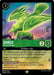 A trading card from the Disney Lorcana game featuring Diablo - Devoted Herald (70/204) [Ursula's Return]. The card depicts a green, menacing bird with glowing eyes and outspread wings. This legendary bird has attributes of 2/2 in strength and willpower, an ability called "Shift," an 'Evasive' trait, a cost of 3, and lore points.