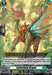 An illustrated card from the trading card game Cardfight!! Vanguard features a dragon named "Sunbathing Dragon (DZ-BT01/068EN) [Fated Clash]." This Forest Dragon, green with yellow accents and red markings, is surrounded by vibrant foliage. Text at the bottom includes card statistics and descriptions, detailing its abilities and effects. The game is produced by Bushiroad.