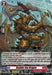 An illustration of Boulder Axe Dragon (DZ-BT01/079EN) [Fated Clash] by Bushiroad, an armored Earth Dragon wielding a large axe and wings. The text reads, "Do not seek to live. Embrace death and wager everything." This Dragon Empire card shows abilities when "Varga" is in its name, boosting the vanguard and retiring a unit. Power: 10000. Grade 2.