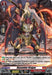 A card from the trading card game Cardfight!! Vanguard featuring "Blazembar Dragon (DZ-BT01/081EN) [Fated Clash]" of the Dragon Empire. It showcases a fierce humanoid Flame Dragon in ornate red and gold armor, wielding a glowing axe. The background is a dark, fiery landscape. Text describes the card's abilities: 8000 power, 5000 shield, and Grade 1. This product is from Bushiroad.