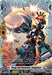 Image of a trading card from the game "Cardfight!! Vanguard." The card is named "Strong-arm Conversion, Strogalmars (FR) (DZ-BT01/FR23EN) [Fated Clash]," a Frame Rare Battleroid. It features a large armored robot with teal and silver armor, wielding massive pincers. The card text explains its abilities and stats, with a power of 6000 and a critical of 1. The card is produced by Bushiroad.