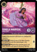 A rare Disney Lorcana trading card featuring Isabella Madrigal - Golden Child (45/204) [Ursula's Return]. She is framed by a swirling background of flowers and leaves. Text details her abilities: Evasive, LADIES FIRST (granting +3 offense if no other characters quested this turn), and LEAVE IT TO ME (drawing a card if she quests).