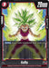 This Dragon Ball Super: Fusion World battle card features Kefla (FB02-012) [Blazing Aura], a fusion of Caulifla and Kale, standing in a battle-ready pose with blazing aura and spiky green hair. The card shows Power: 20,000, Combo: +10,000, Cost: 3, and text "On Play: If your Leader is awakened, draw 1 card.