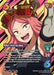 The image is a Mei Hatsume (Alternate Art) [Girl Power] playing card featuring Mei Hatsume from My Hero Academia. It has a 6-hand size, 0 difficulty, and 6 control. Mei has pink hair, goggles, and is wearing a black tank top. The card stats show a health of 28 and an attack power of 6, including enhancements and abilities.