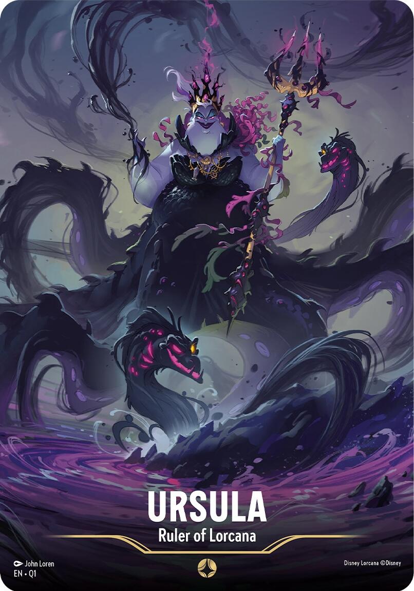 The fantasy card illustration showcases Disney's Ursula from 