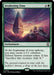 An illustration depicts an otherworldly scene with creatures surrounding a glowing obelisk. The card, titled "Awakening Zone [Modern Horizons 3 Commander]," is an Enchantment from Magic: The Gathering. The text details the card's effects and includes a short atmosphere-setting quote at the bottom.