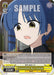 A Bushiroad Super Rare trading card featuring "Astonished, Ryo Yamada (BTR/W107-E025S SR) [BOCCHI THE ROCK!]" from BOCCHI THE ROCK! The illustration shows the blue-haired character with a surprised expression. The card includes text boxes with descriptions and abilities, along with power stats and specific gameplay effects. The background is yellow with white details.