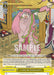 A vibrant anime trading card featuring a pink-haired woman in a kimono, joyfully raising her arm. The scene is festive with traditional Japanese decor, reminiscent of BOCCHI THE ROCK. The card text details a character skill and the title is "I Am An Extrovert! (BTR/W107-E031S C) [BOCCHI THE ROCK!]" by Bushiroad. Bold "SAMPLE" text overlays the image.