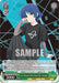 A Let's Become Rock Stars! Ryo Yamada (BTR/W107-E037 RR) [BOCCHI THE ROCK!] trading card by Bushiroad featuring an anime-style character with short blue hair and green eyes. The character, from BOCCHI THE ROCK!, wears a black t-shirt with white text and matching black pants. She strikes a casual pose with one hand on her hip. The card includes multiple stats and game-related text.