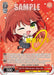 A Bushiroad Spell For Deliciousness, Ikuyo Kita (BTR/W107-E078KBR KBR) [BOCCHI THE ROCK!] featuring the character Ikuyo Kita from the anime series "Bocchi The Rock!" The red-haired character is shown winking and gesturing with her hand. This unique character card is adorned with text and game stats, including a power level of 500 and a cost of 0.