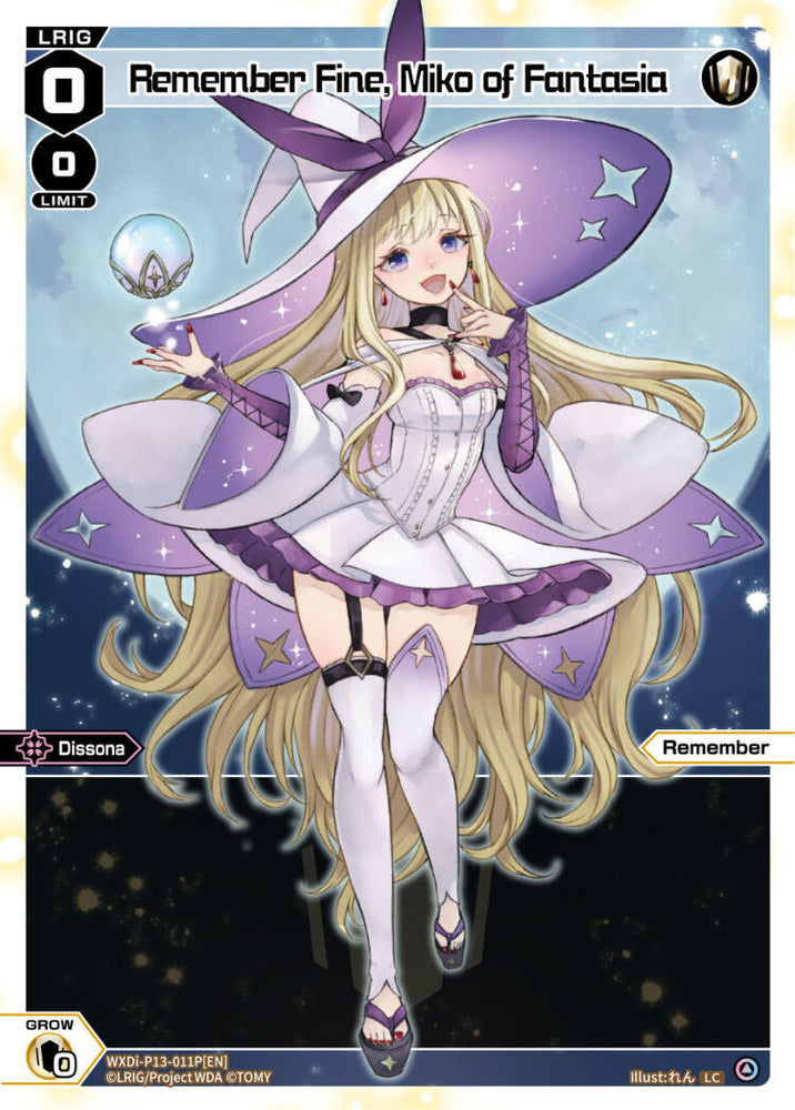 Remember Fine, Miko of Fantasia (Parallel Foil) (WXDi-P13-011P[EN]) [Concord Diva]