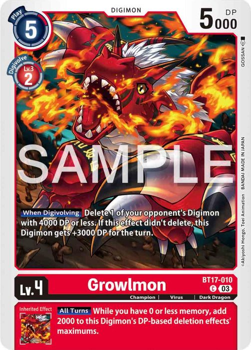 Growlmon [BT17-010] [Secret Crisis]