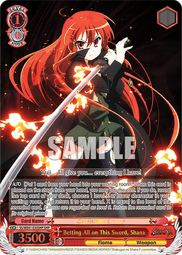 Betting All on This Sword, Shana (SHP) [Shakugan no Shana Premium Booster]