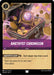 A Disney Lorcana card titled "Amethyst Chromicon (66/204) [Shimmering Skies]" features an image of an ornate, glowing amethyst gemstone placed inside an open chest brimming with gold coins and jewels. The text on the card reads, "AMETHYST LIGHT – Each player may draw a card under Shimmering Skies." An inscription below states: "Seek not power for its own sake.